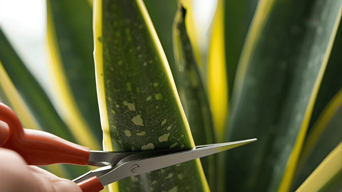 サンスベリアの「剪定」-枯れ葉と伸びすぎた葉の切り方