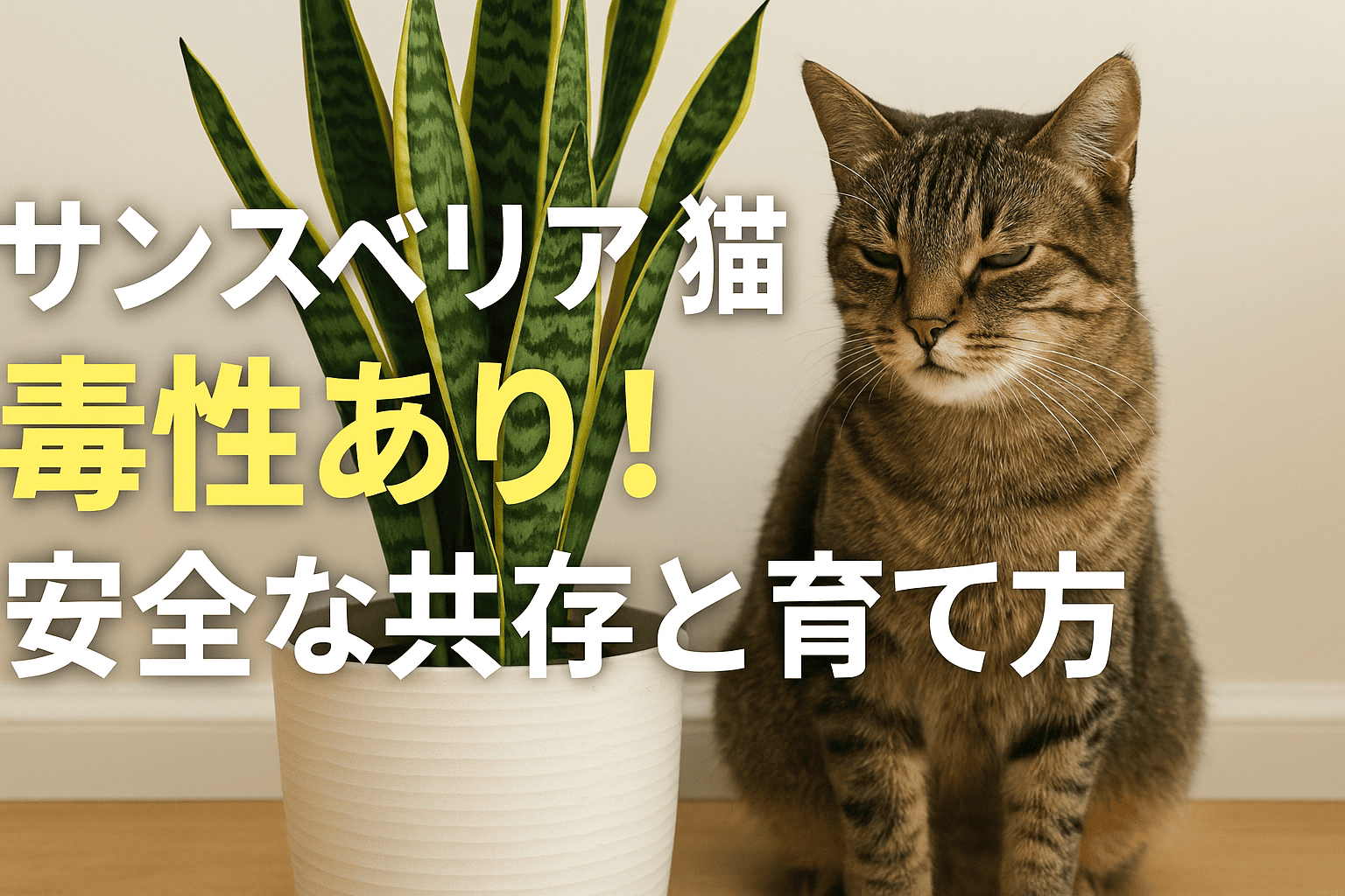 サンスベリア猫