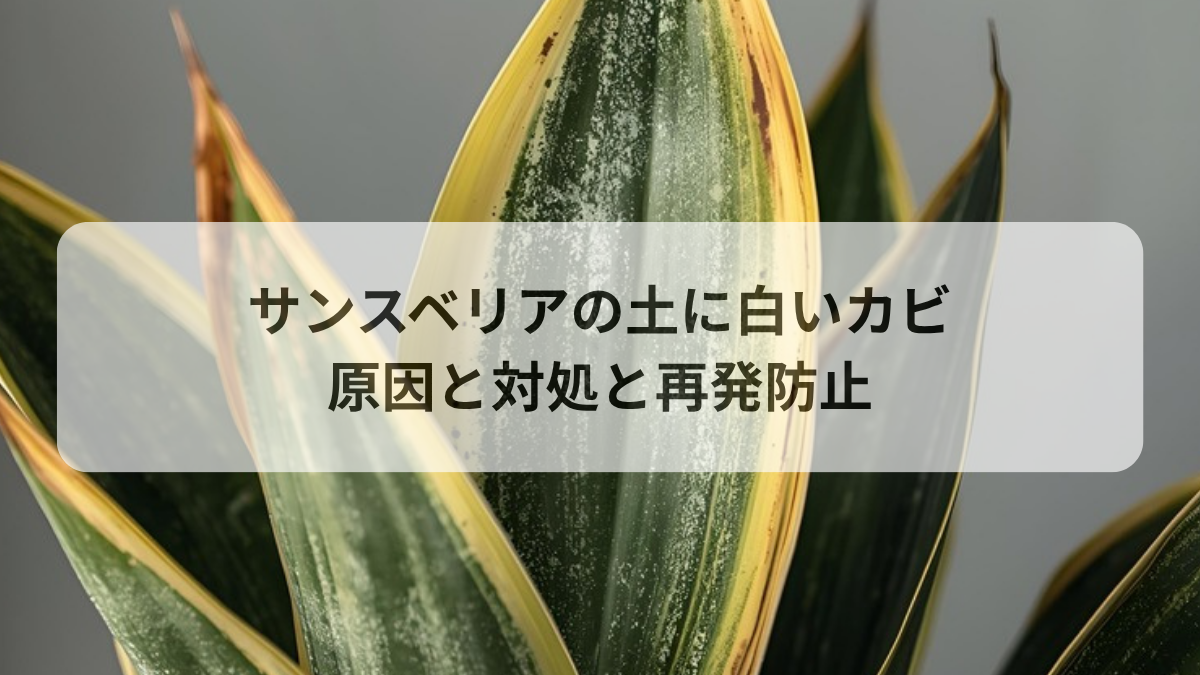 サンスベリアの土に白いカビ！原因と対処法・再発させない管理のコツ